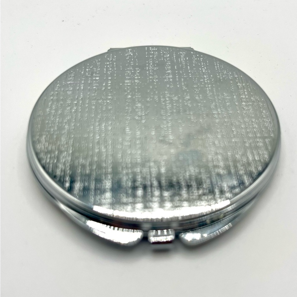 Vintage art deco lady compact mirror silver tone purse mirror flapper - Picture 4 of 6